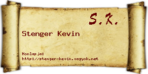 Stenger Kevin névjegykártya